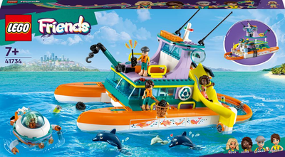 Zestaw klocków LEGO Friends Morska łódź ratunkowa 717 elementów (41734)
