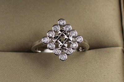 Кольцо Xuping Jewelry ромб р 16 серебристое