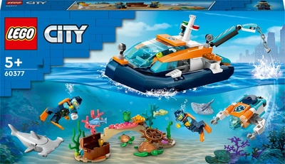 Zestaw klocków LEGO City Łódź do nurkowania badacza 182 elementy (60377)