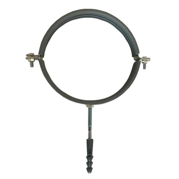 Хомут в сборе CR 6″ (158-168мм) с винтом-шурупом 8*100 и дюбелем в уп., серый