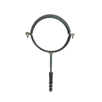 Хомут в сборе CR 2″ (59-65мм) с винтом-шурупом 8*100 и дюбелем в уп., серый