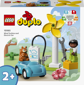 Zestaw klocków LEGO DUPLO Town Turbina wiatrowa i samochód elektryczny 16 elementów (10985)