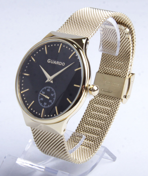 Наручные часы GUARDO 012473(2)-3 Черный/Золотистый