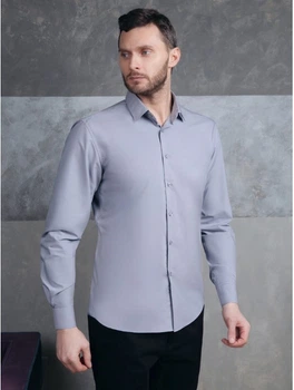 Сорочка для чоловіків сіра класична BROSTEM ТК214 2XL
