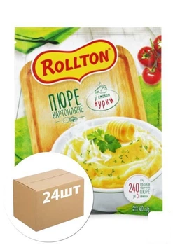 Пюре картофельное (со вкусом курицы) саше ТМ "Rollton" 40г упаковка 24шт (93686)