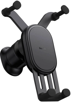 Автодержатель для телефона Baseus SUWX020001 Stable Gravitational Car Mount Air (Air Outlet Version) Black
