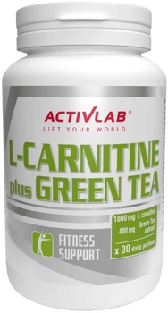 L-карнітин плюс зелений чай ActivLab L-Carnitine Plus Green Tea 60 капсул (5907368835730)