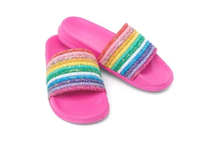 Шльопанці Hatley Have Fun Rainbow 8 рожевий 24р (S21WRK1530)