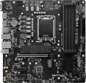 Материнська плата MSI PRO B760M-P DDR4 (s1700, Intel B760, PCI-Ex16)