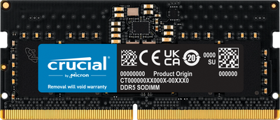 Оперативна пам'ять Crucial SODIMM DDR5-5200 16384MB PC5-41600 (CT16G52C42S5)
