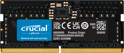 Оперативна пам'ять Crucial SODIMM DDR5-4800 32768MB PC5-38400 (CT32G48C40S5)