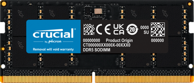 RAM Crucial SODIMM DDR5-5200 32768MB PC5-41600 (CT32G52C42S5)
