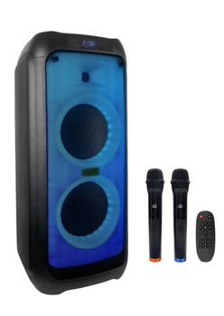 Акустична переносна колонка ZXX-5512, 2x8 дюйм, USB/SD/FM радио/Bluetooth/Радиомикрофон/ДУ