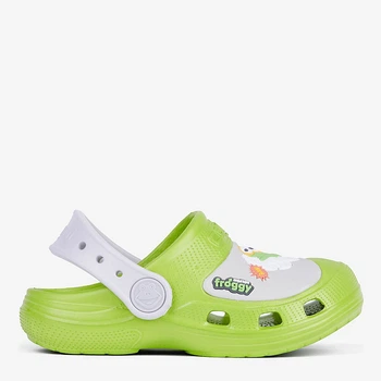 Детские кроксы-сабо для мальчика Coqui Maxi 9382-634-1546 22/23 (22UK) 13 см Зеленый/Серый (8595662041857)