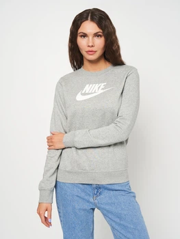 Світшот на флісі жіночий Nike W Nsw Club Flc Gx Std Crew DQ5832-063 M Сірий (196149302942)