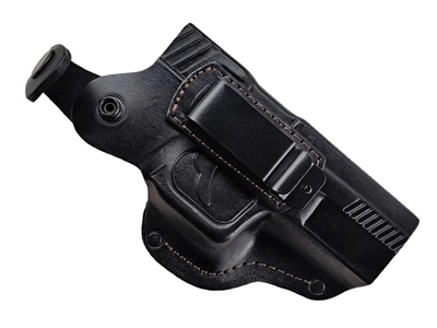 Кобура поясна Glock 17 формована з кліпсою шкіра, чорна