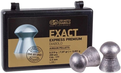 Кулі JSB Exact Express Premium 4.52 мм, 0.51 м, 200шт