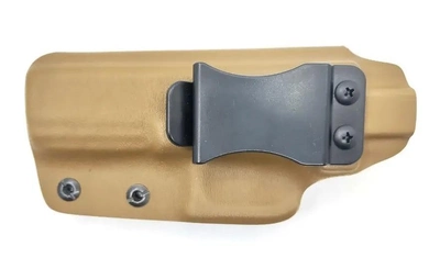 Кобура поясная Glock 17, 22, 31 с клипсой кайдекс, койот