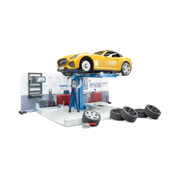 Zestaw warsztatowy Bruder Car z figurkami i akcesoriami (62110)