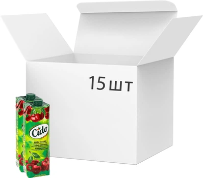 Упаковка нектара Cido вишнёвого 1 л х 15 (4750042303947)