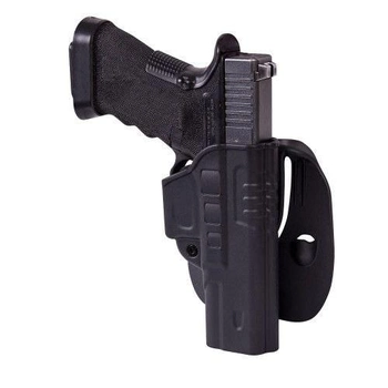 Кобура быстросъемная для Glock 17 с затвором - полимер военного класса Helikon-Tex Black (Черный)