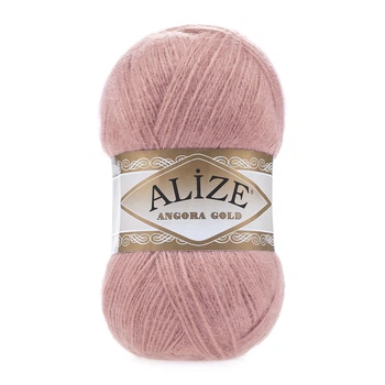 Турецкая пряжа для вязания Alize Angora Gold (ангора голд) 144 темная пудра
