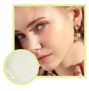 Лінзи кольорові GMP Fresh lady Ambar світлі з зеленим відтінком (Hi4)