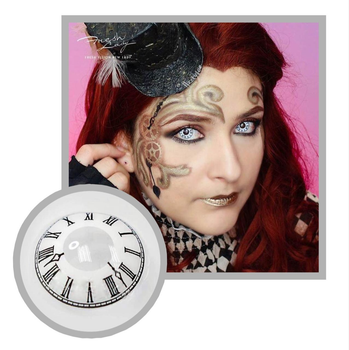 Лінзи кольорові GMP Fresh lady Roman clock white Хеллоуїн Halloween Косплей аніме Білі (He-6)