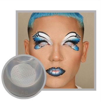 Лінзи кольорові GMP Fresh lady White Manson Mesh Хеллоуїн Halloween Косплей аніме Білі (He-19)