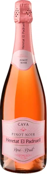 Вино игристое Heretat el Padruell Cava Пино Нуар Розе розовое брют 0.75 л 11% (8411277207429)