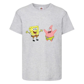 Футболка детская Спанч Боб 8 (Sponge Bob) серая 152 см
