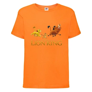 Футболка детская Король Лев (Lion King) оранжевая (LK-friends-3-orange) 140 см