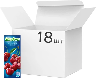 Упаковка нектара Sandora Вишневый 0.2 л х 18 шт (4823063126434)