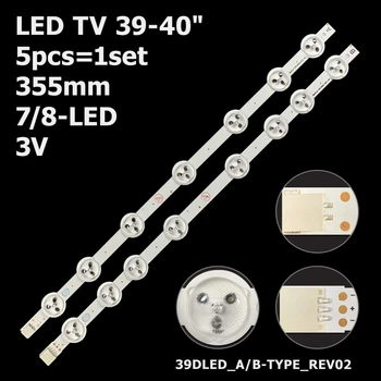 LED підсвітка TV 39-40" 355mm 7/8-led VES390UNDA-2D-N02 VES390UNDA-2D-N01 39.5DLED_A-TYPE_REV01 5pcs=1set