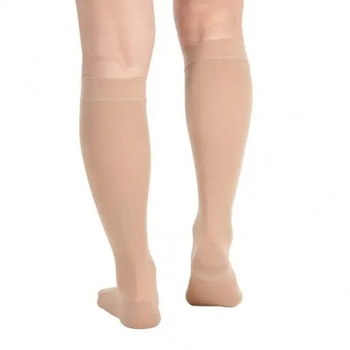 Компрессионные антиварикозные гольфы до колена Orthopoint ERSA-509-1 с открытым носком Бежевые XL