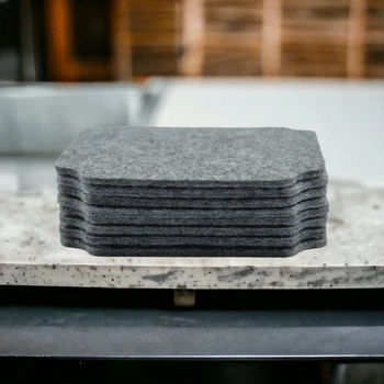 Набор из 8 подставок костеров под чашки кружки 10*10 см Anthracite-0908 серый
