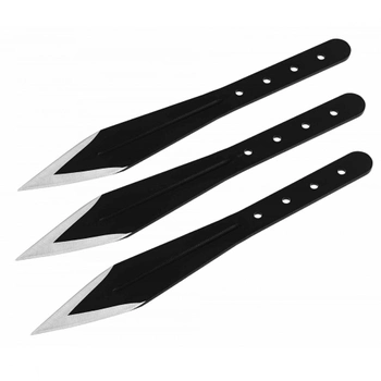 Ножі метальні набір з 3 штук, легкі чорні клинки для початківців