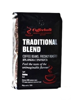 Кофе зерновой (Traditional blend) ТМ "Coffeebulk" 1000г (94846)