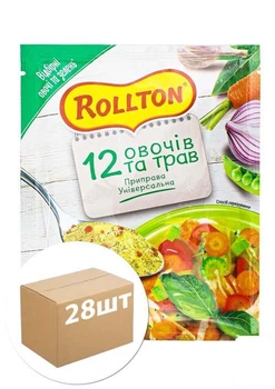 Приправа вкусовая "12 овощей и трав" ТМ "Rollton" 60г упаковка 28шт (90801)