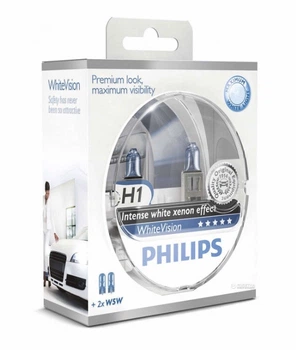Галогенные лампы PHILIPS White Vision H1 12V 55W ОРИГИНАЛ
