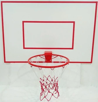 Баскетбольный щит средний SportReal 100*80 см с кольцом и сеткой 78066