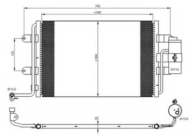 Конденсатор кондиционера AUDI A3 96- пр-во NRF NRF (35227)