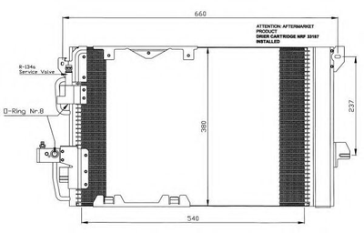 Конденсатор кондиционера OPEL Astra 98- пр-во NRF NRF (35416)