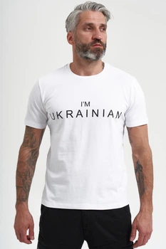 Біла футболка "I'm Ukrainian" «Українські месники» 5560 M