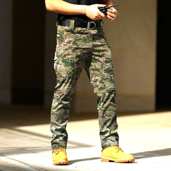 Штани Карго чоловічі, тактичні Ріп-Стоп, військові демісезонні, розмір 4ХL, колір мультикам Код 69-0025
