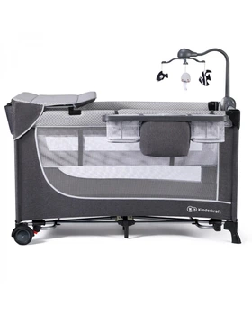 Ліжко-манеж з пеленатором Kinderkraft Leody Grey