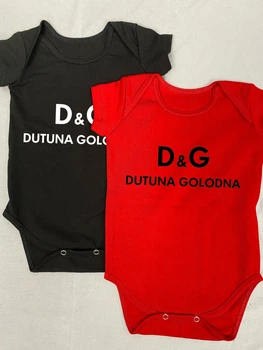 Боди-футболка с принтом D&G 80 см 2 шт