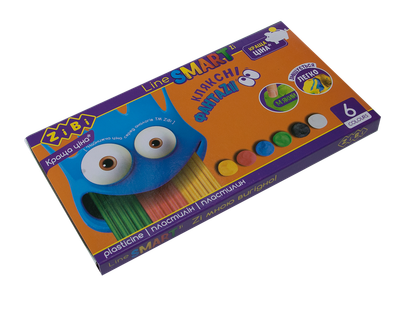 Пластилін ZiBi Smart Line 6 кольорів 120г м'який (ZB.6221)