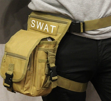 Тактическая поясная сумка Swat Tactical с набедренным креплением Coyote (300-coyote)