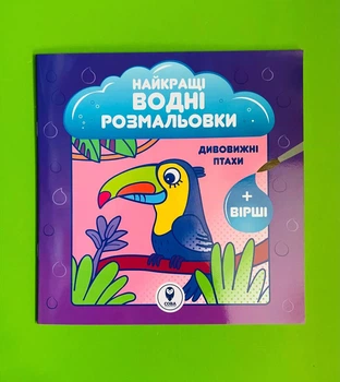 Розмальовка водяна. НВР Дивовижні птахи. Сова